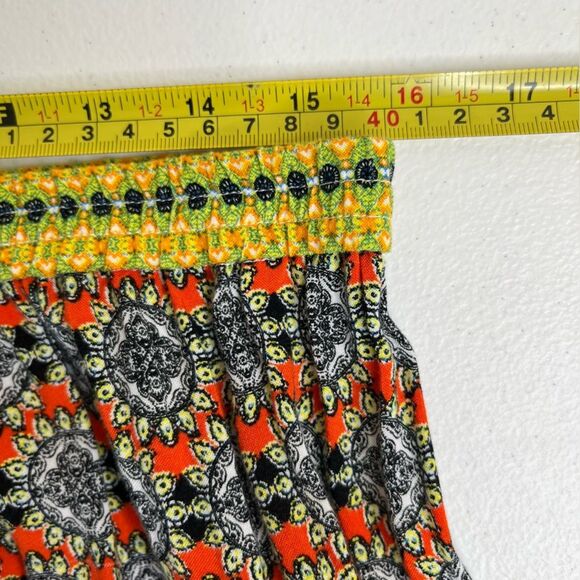 Caravan Creations Maxi Skirt Multiprint Tiered Boho Peasant Pull On Women Large - Picture 10 of 13